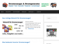 Screenshot des Blogs Stromerzeuger & Stromgeneratoren