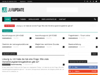 Screenshot des Blogs JurUpdate.de – Täglich Neues aus der juristischen Welt