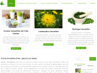 Screenshot des Blogs Grüne Smoothies frisch, gesund und lecker