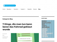 Screenshot des Blogs 1A Fahrradschloss