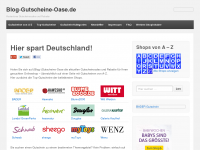 Screenshot des Blogs Blog Gutscheine-Oase