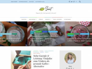 Screenshot des Blogs SMORT – Blogazine für einen gesunden Lebensstil