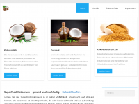 Screenshot des Blogs Superfood Kokosnuss – gesund und nachhaltig
