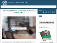 Screenshot des Blogs Fernstudium-Bewertung.com