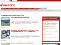 Screenshot des Blogs Fitness Magazin | Workout.de