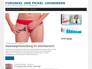 Screenshot des Blogs Furunkel und Pickel loswerden