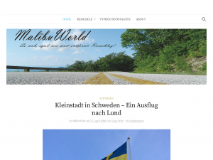Screenshot des Blogs MalibuWorld Reiseblog