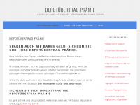 Screenshot des Blogs Depotübertrag Prämie