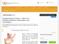 Screenshot des Blogs EingewachseneHaare.com