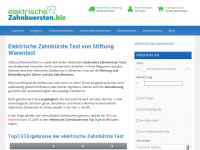 Screenshot des Blogs Elektrische Zahnbürsten und Zahnpflege