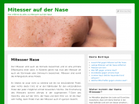 Screenshot des Blogs Mitesser auf der Nase