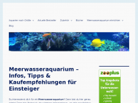 Screenshot des Blogs meerwasseraquarium-info.de