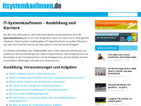 Screenshot des Blogs IT-Systemkaufmann – Ausbildung und Weiterbildung