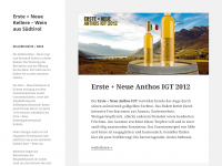 Screenshot des Blogs Erste+Neue Weine aus Südtirol