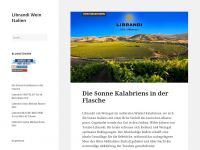 Screenshot des Blogs Librandi – leckere Weine aus Kalabrien