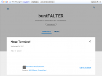 Screenshot des Blogs buntFALTER – schönes aus Papier