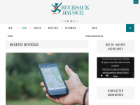Screenshot des Blogs Rucksackrausch – Auszeit vom Alltag!