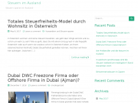 Screenshot des Blogs Steuern und Ausland