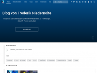 Screenshot des Blogs Blog von Frederik Niedernolte