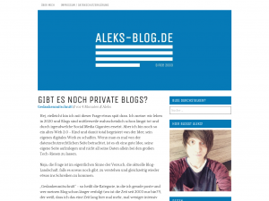 Screenshot des Blogs Aleks-Blog.de