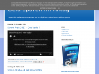 Screenshot des Blogs Geld sparen im Alltag