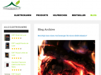 Screenshot des Blogs Elektrischer Kamin Ratgeber