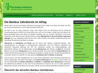 Screenshot des Blogs Die Bambus Zahnbürste