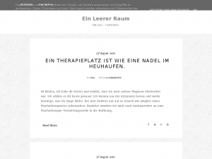 Screenshot des Blogs Ein Leerer Raum