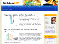 Screenshot des Blogs Malen & Zeichnen für Anfänger – Künstlerbedarf-Blog