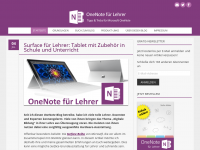 Screenshot des Blogs OneNote für Lehrer