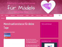 Screenshot des Blogs Menstruationstasse Mädels