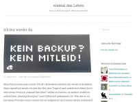 Screenshot des Blogs einmal das leben wp