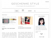 Screenshot des Blogs Geschenke für Frauen & Männer mit Style