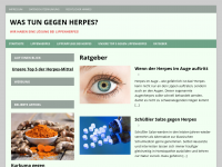Screenshot des Blogs Alle Tipps gegen Herpes