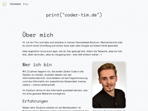 Screenshot des Blogs coder-tim.de