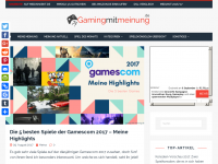 Screenshot des Blogs Gaming-Mit-Meinung.de