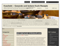 Screenshot des Blogs Koecheln – Studenten Rezepte