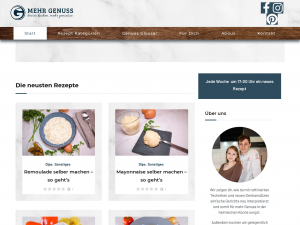 Screenshot des Blogs Optic Food