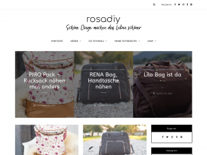 Screenshot des Blogs rosaDIY – Schöne Dinge machen das Leben schöner