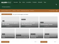 Screenshot des Blogs allesholz.at – Blog zum Thema Holz