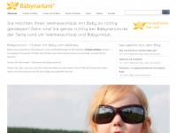 Screenshot des Blogs babynarium.de- Blog für Urlaub mit Baby