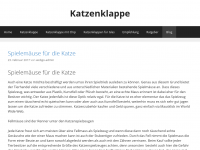 Screenshot des Blogs Katzenklappe-Info