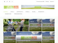 Screenshot des Blogs elektroautos.co.at – Blog über Elektroautos und Elektromobilität.