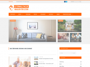 Screenshot des Blogs elternalltag.de – Blog über Kinder, Erziehung und Gesundheit.