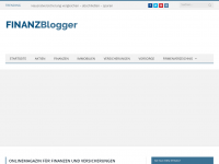 Screenshot des Blogs finanzblogger.at – Blog zum Thema Finanzen, Aktien, Immobilien und Versicherungen.
