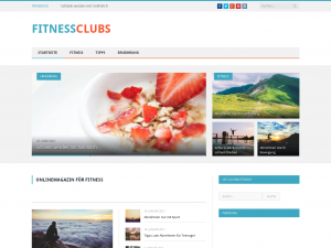 Screenshot des Blogs fitnessclubs.at – Blog rund um das Thema Fitness und Gesundheit.
