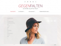 Screenshot des Blogs gegenfalten.at – Blog rund um schöne glatte Haut, Eingriffe und Gesundheit.
