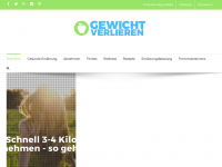 Screenshot des Blogs gewichtverlieren.at – Blog über Gesundheit, Fitness, Rezepte und Ernährung.