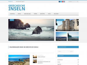 Screenshot des Blogs griechische-inseln.at – Blog rund um das Thema Griechische Inseln, Reisetipps und Sport.
