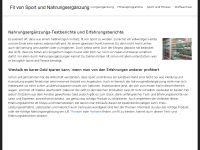 Screenshot des Blogs Fit von Sport